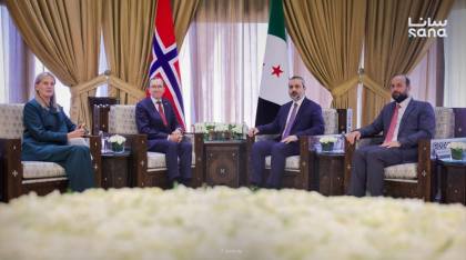 Al-Shaibani menerima Menteri Luar Negeri Norwegia di Damaskus