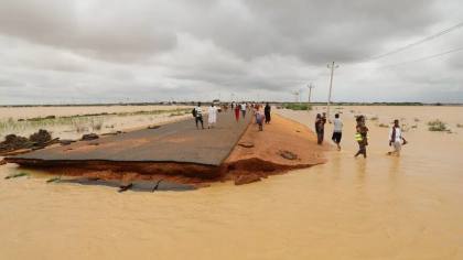 Banjir bandang membuat 63 keluarga mengungsi, merusak puluhan rumah di Sudan